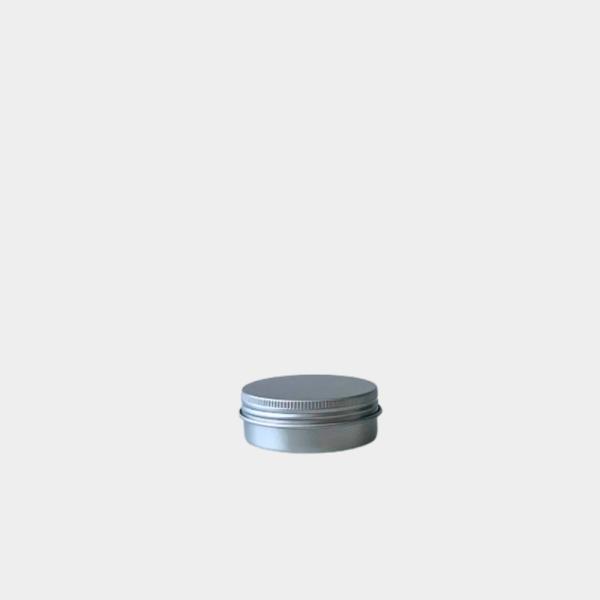 Silver 25ml aluminum tin jar with round srew lid